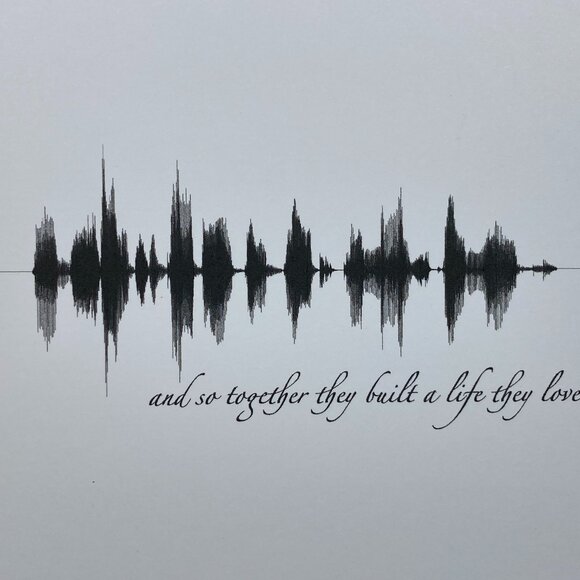 And So Together They Built A Life They Loved Soundwave Wall Art - Premade - Picture 2 of 4